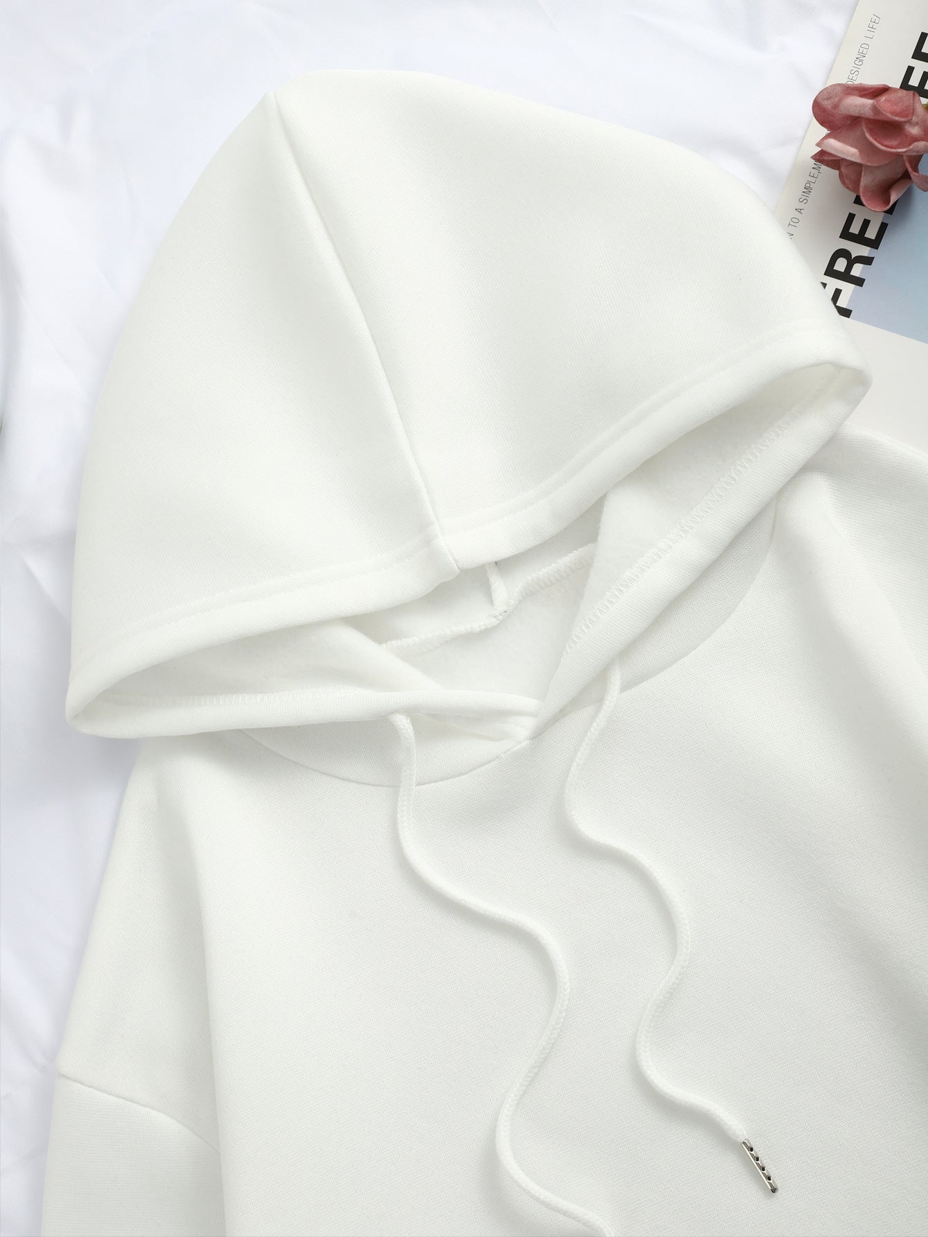 Milk Silk White Oversized Hoodie For Women