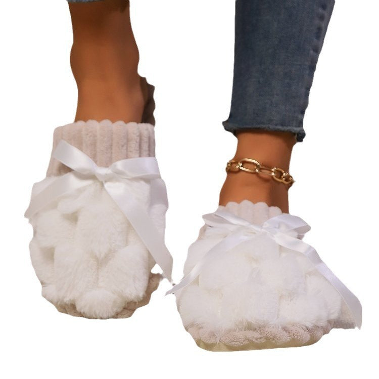 Warm Fluffy Plush Cotton Slippers