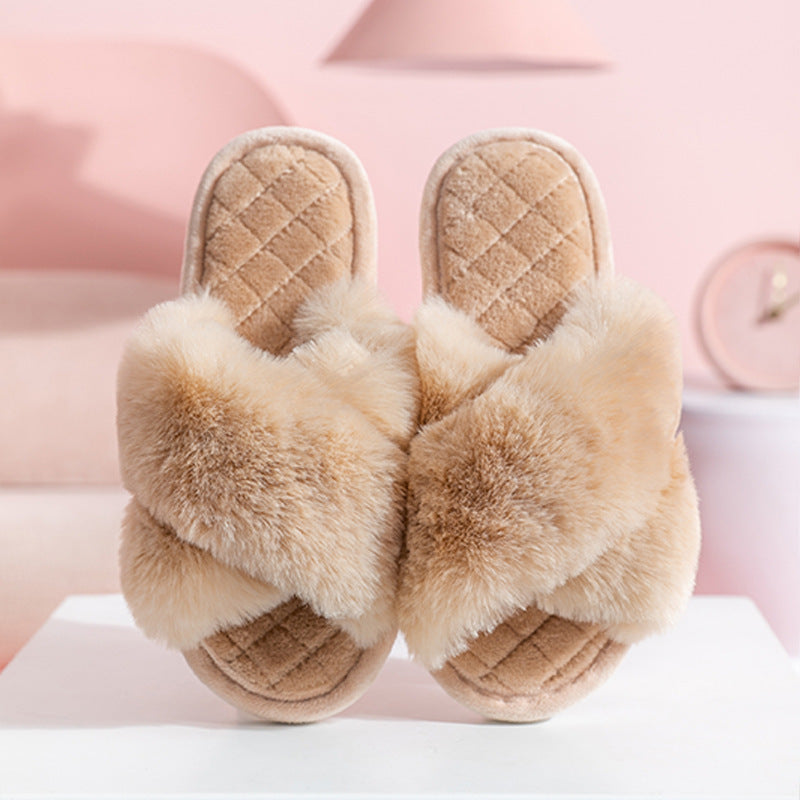 Fluffy Plush Slippers For Women