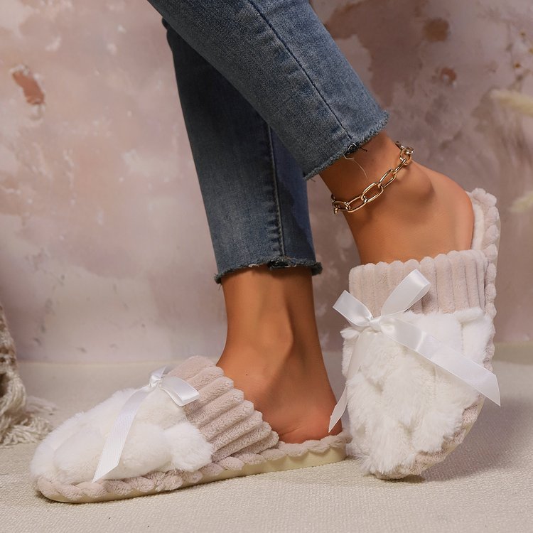 Warm Fluffy Plush Cotton Slippers